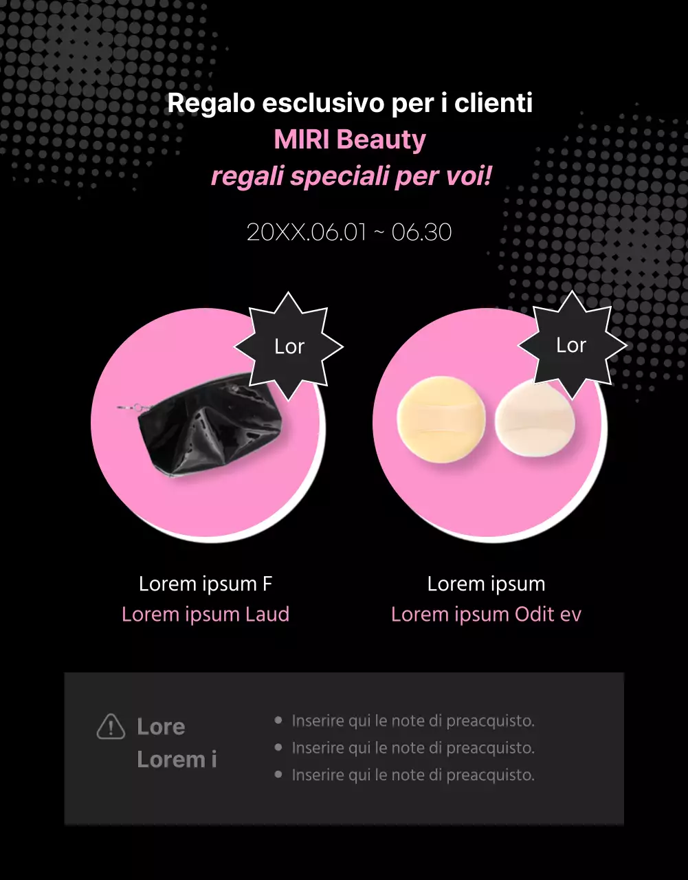 Promuovere pennelli kitsch su uno sfondo rosa