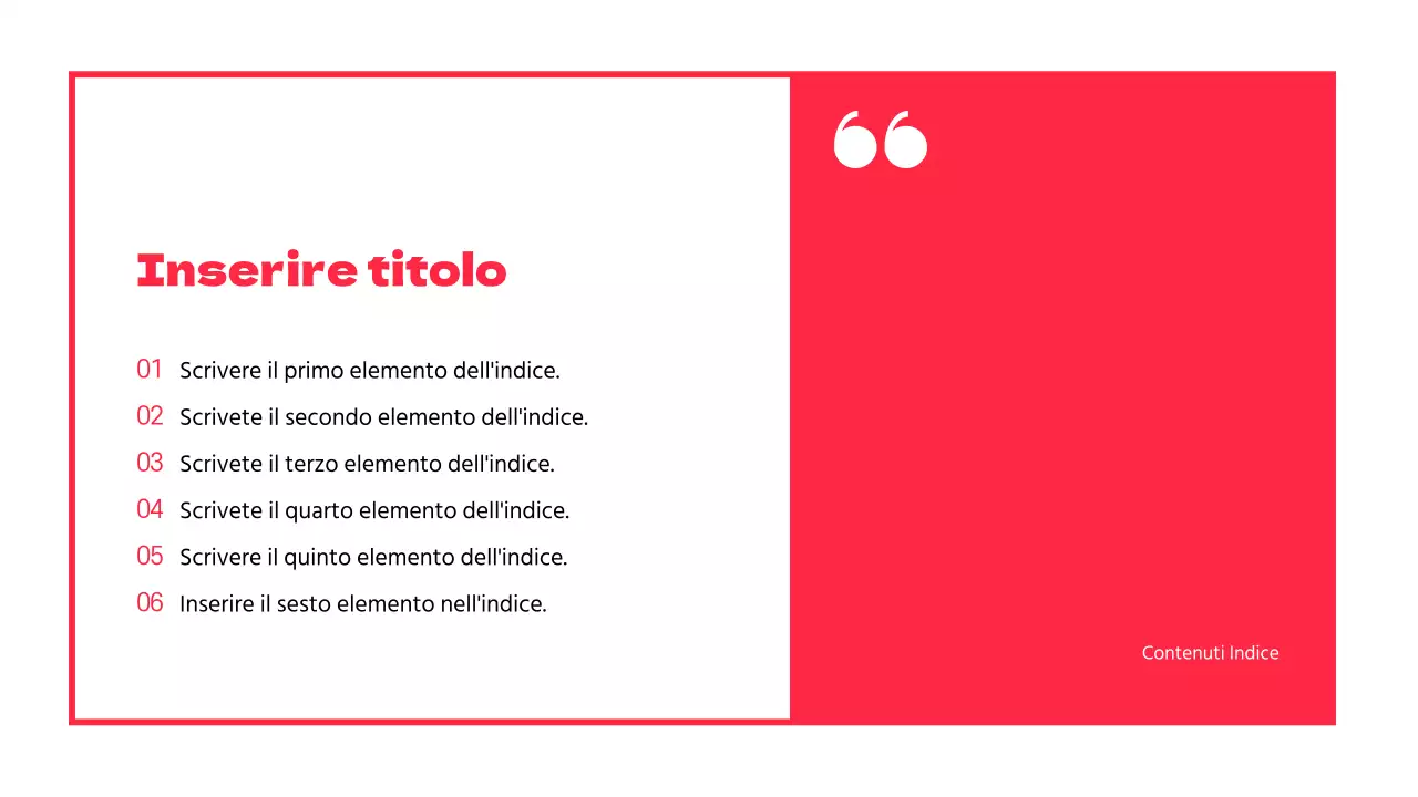 Presentazione della discussione con evidenziazione del testo e disposizione delle foto in rosso