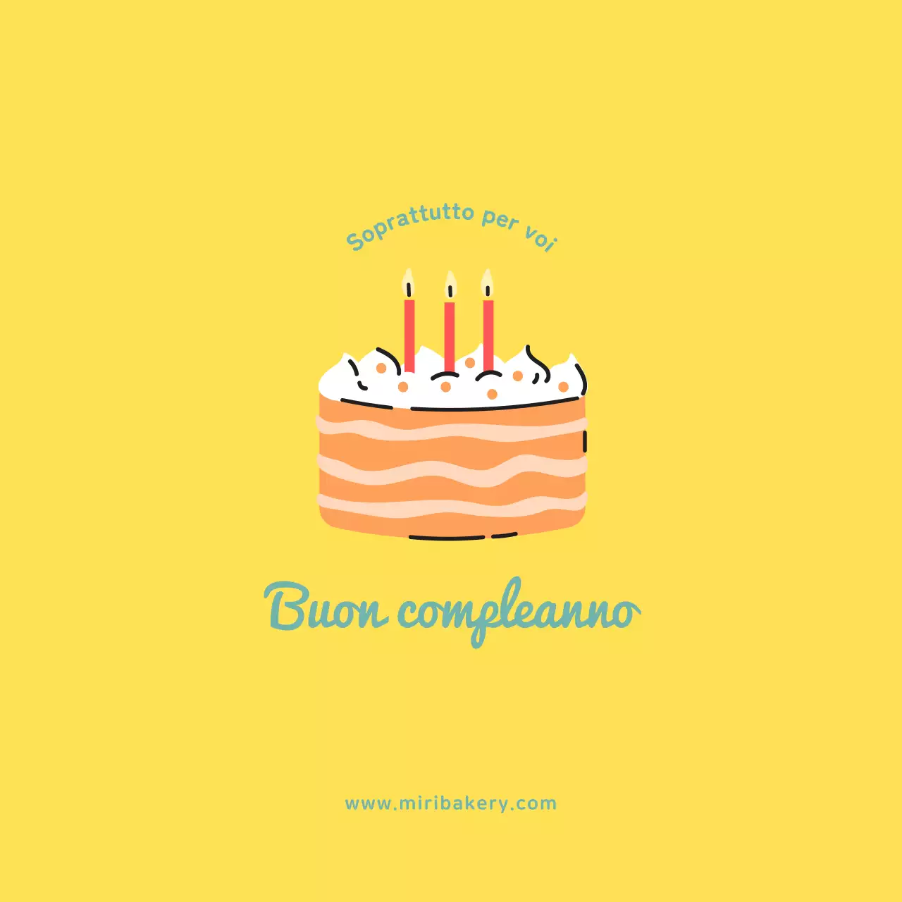 Biglietto di auguri giallo