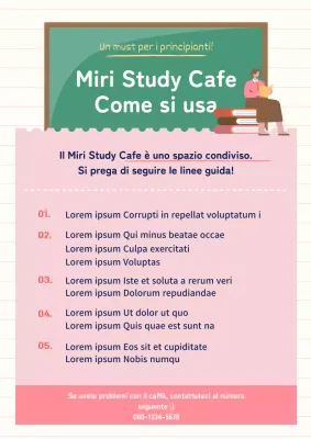Un'insegna di caffè con tema lavagna rosa e verde