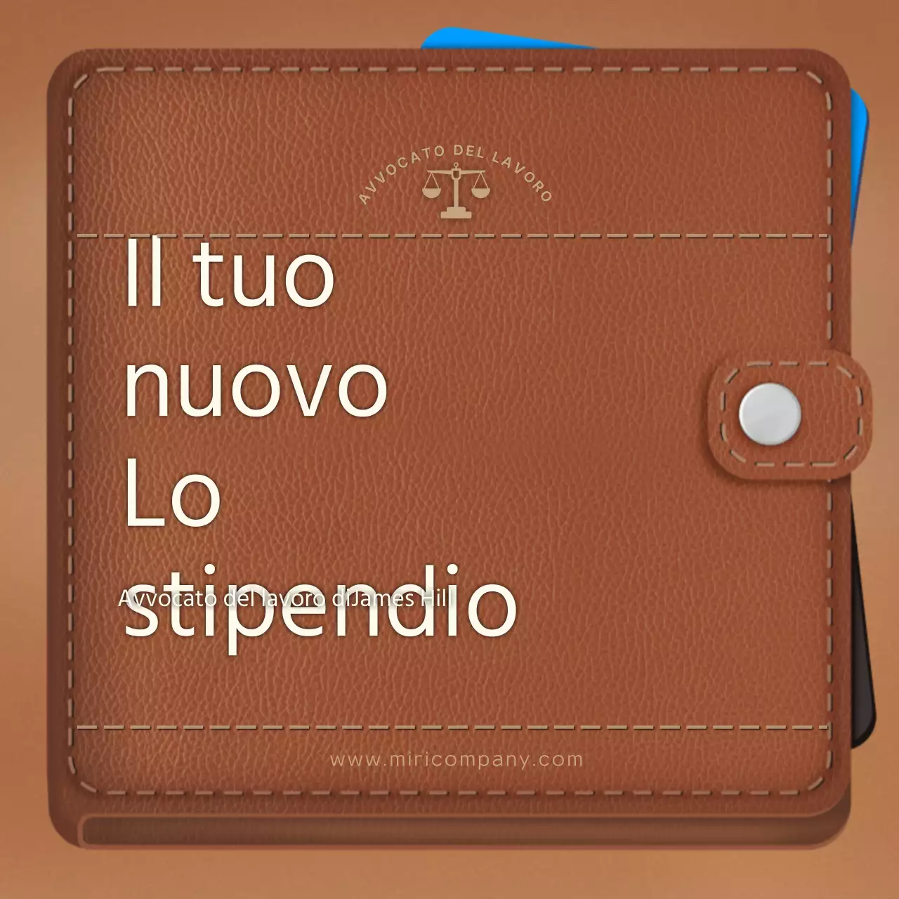 Marrone, ordinato e modificato, il cartellino promozionale dell'avvocato del lavoro di quest'anno