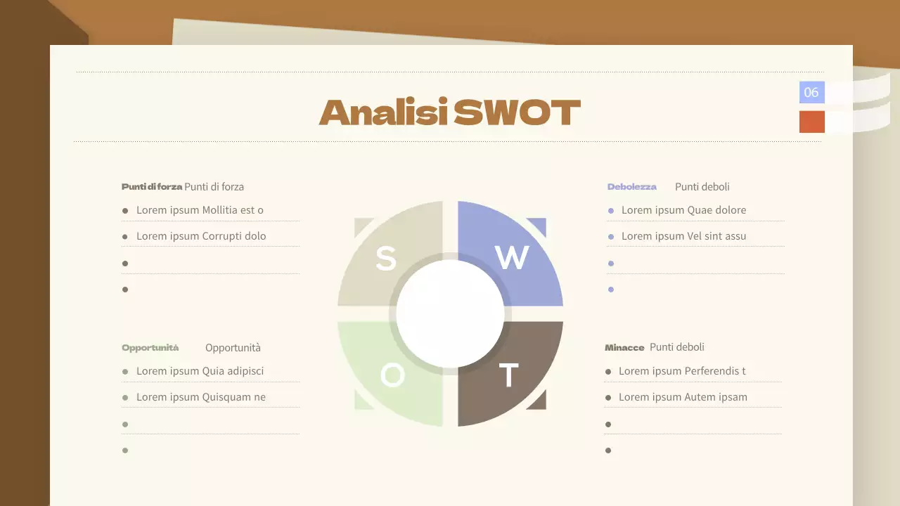 Una ricerca aziendale ordinata nella cornice di una valigetta marrone