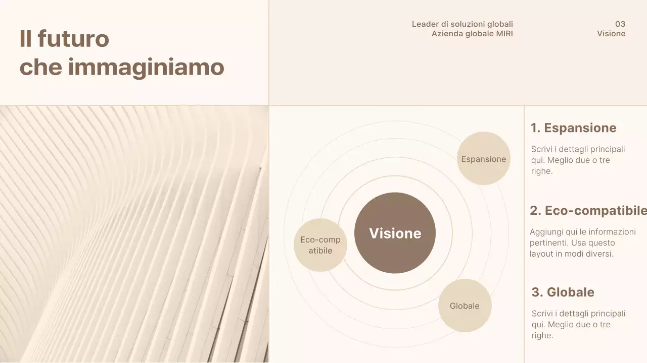 Un semplice profilo aziendale marrone e beige