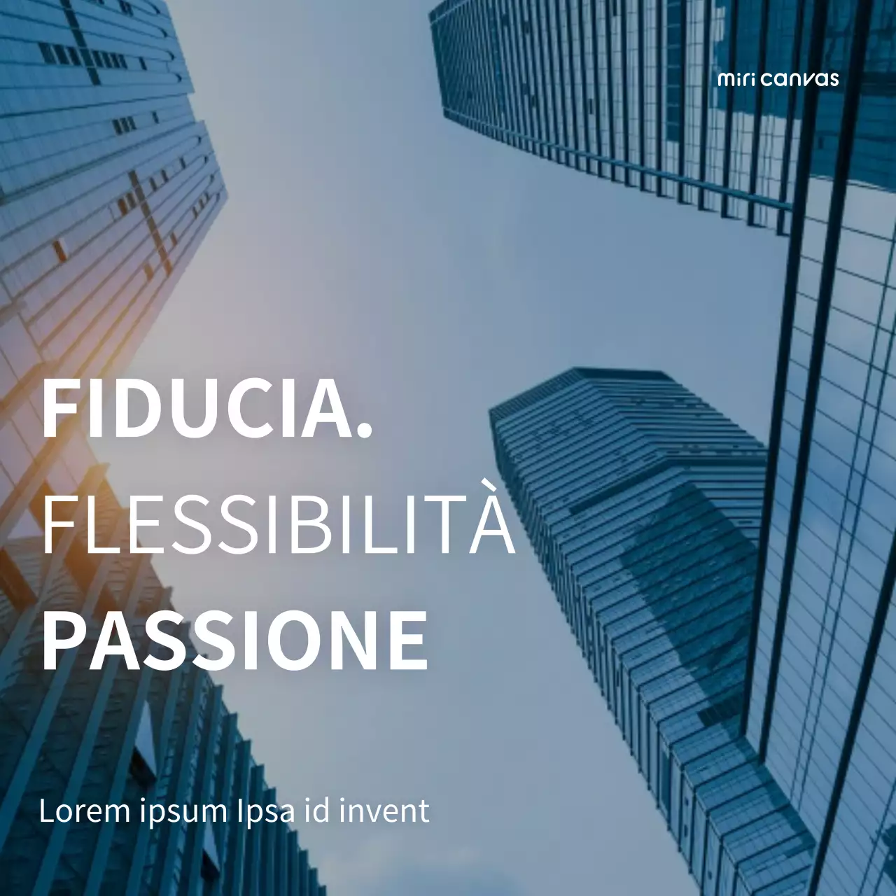 Slogan aziendale su sfondo nero