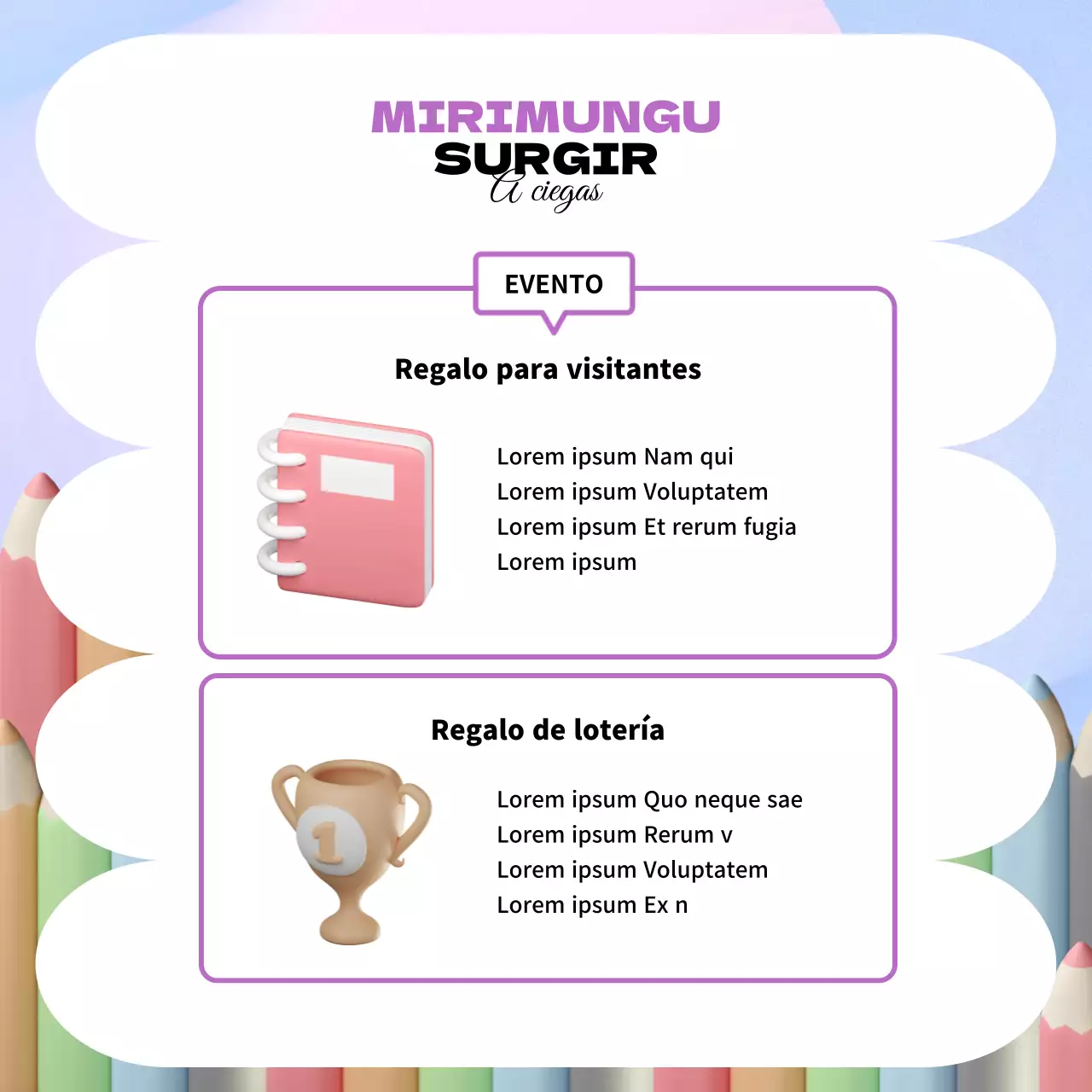 Promover una tienda pop-up 3D de color púrpura