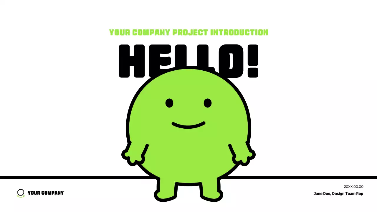 Green Minimal Character Presentation