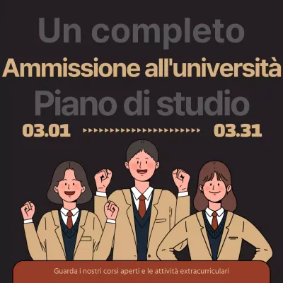 promozione per l'iscrizione all'Accademia della fortuna nera e beige