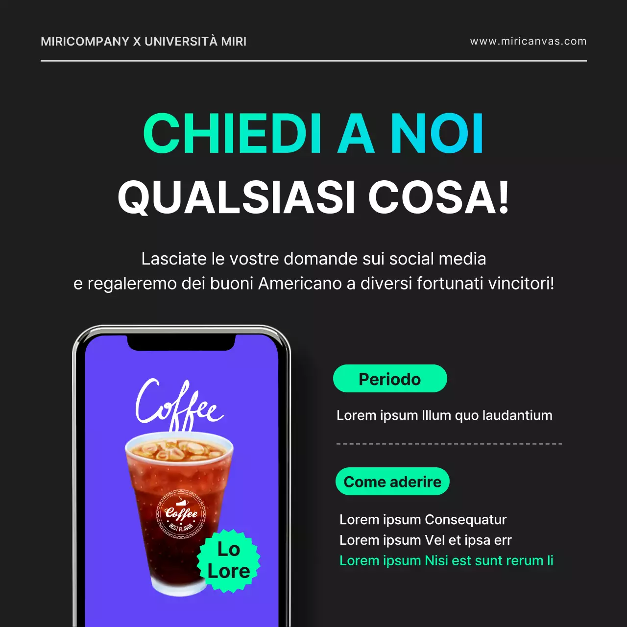 Una fiera del lavoro online per uno sviluppatore IT con un'atmosfera city-pop, caratterizzata da forme geometriche in nero e colori al neon.