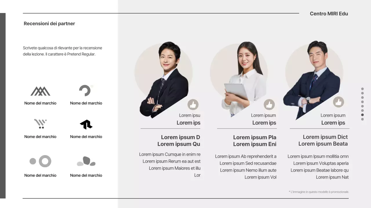 Proposta di lezione MBTI aziendale in beige chiaro e verde