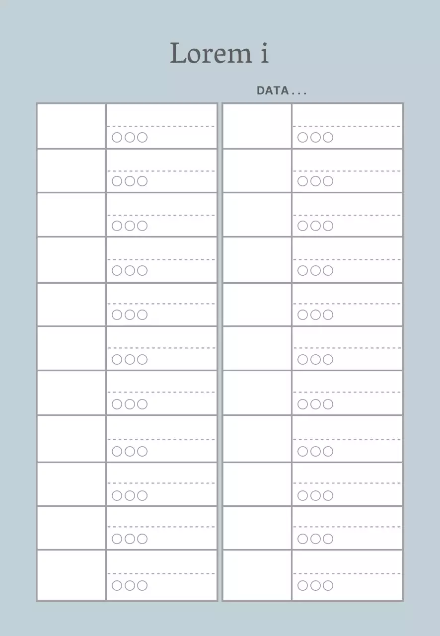 Linea blu semplice vocabolario inglese