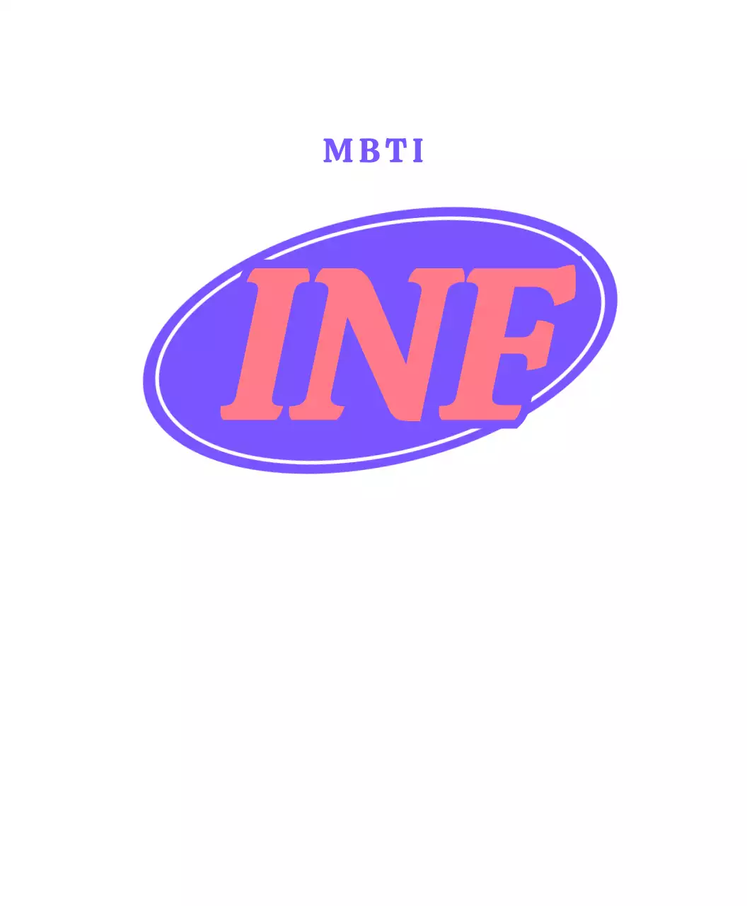 Frasi di personalità MBTI in diversi colori