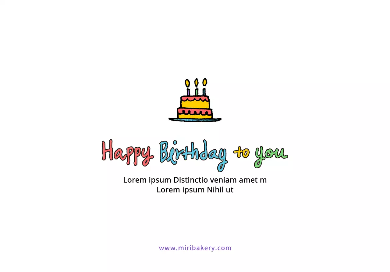 Celebración de cumpleaños con una colorida ilustración de pastel conceptual dibujada a mano