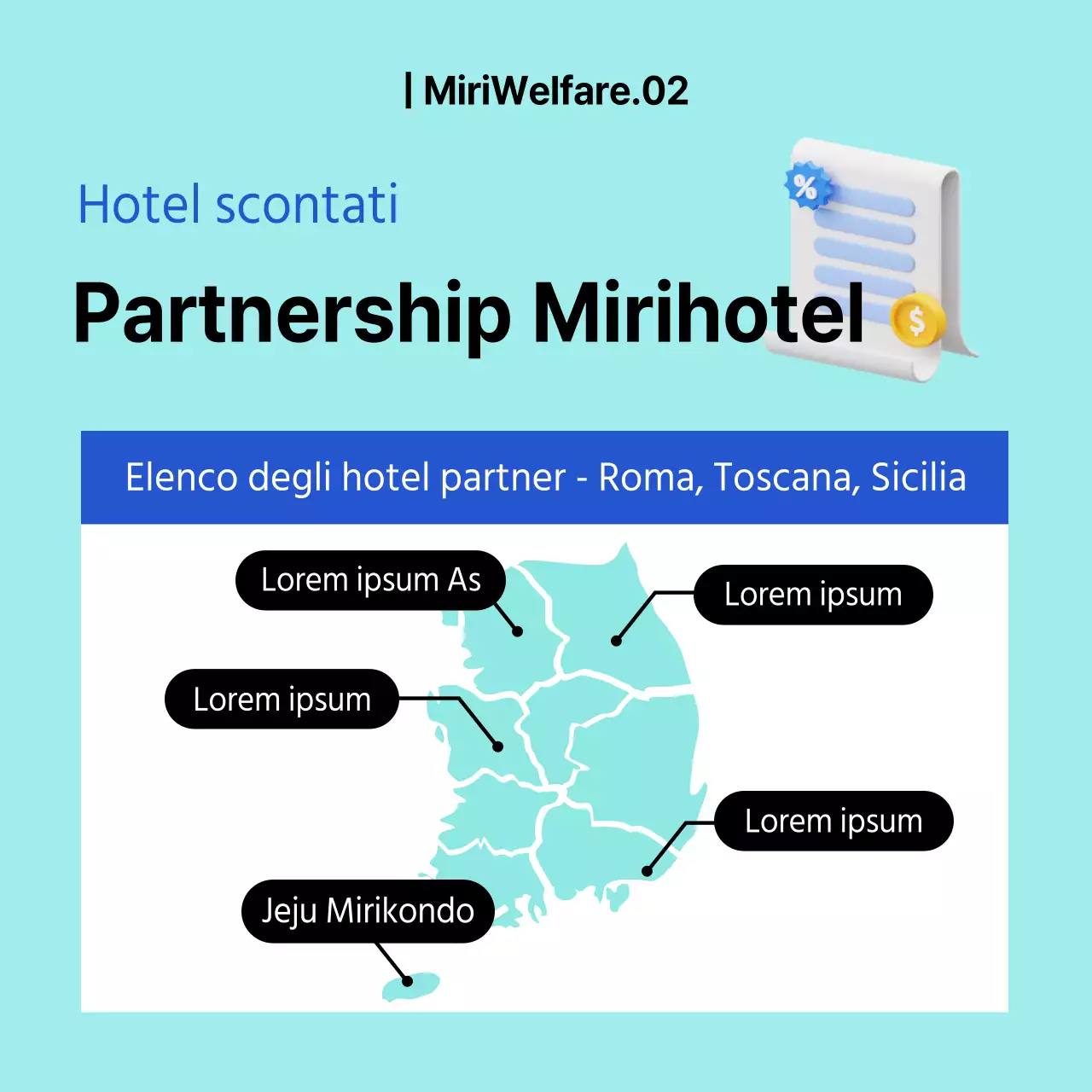 Icona 3D con colori blu e azzurro Modifiche al welfare aziendale