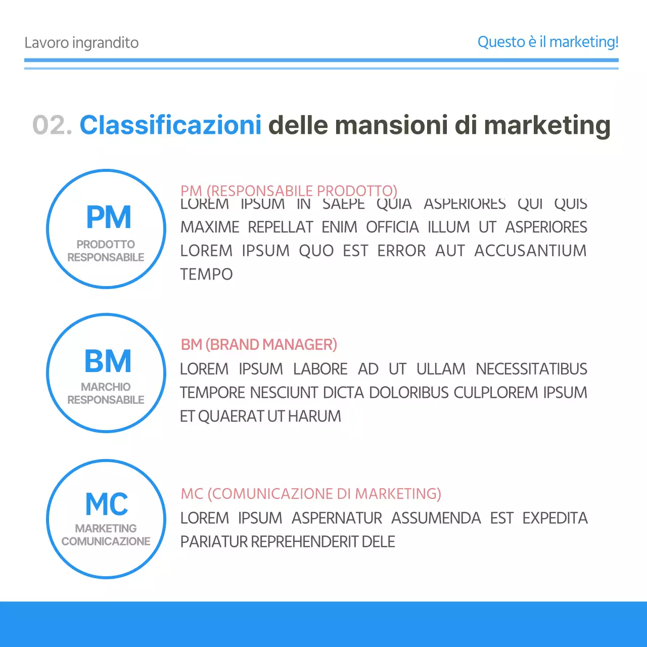 Un'analisi completa del lavoro di marketing di Bluetone Introduzione dei dipartimenti all'interno dell'azienda CardNews