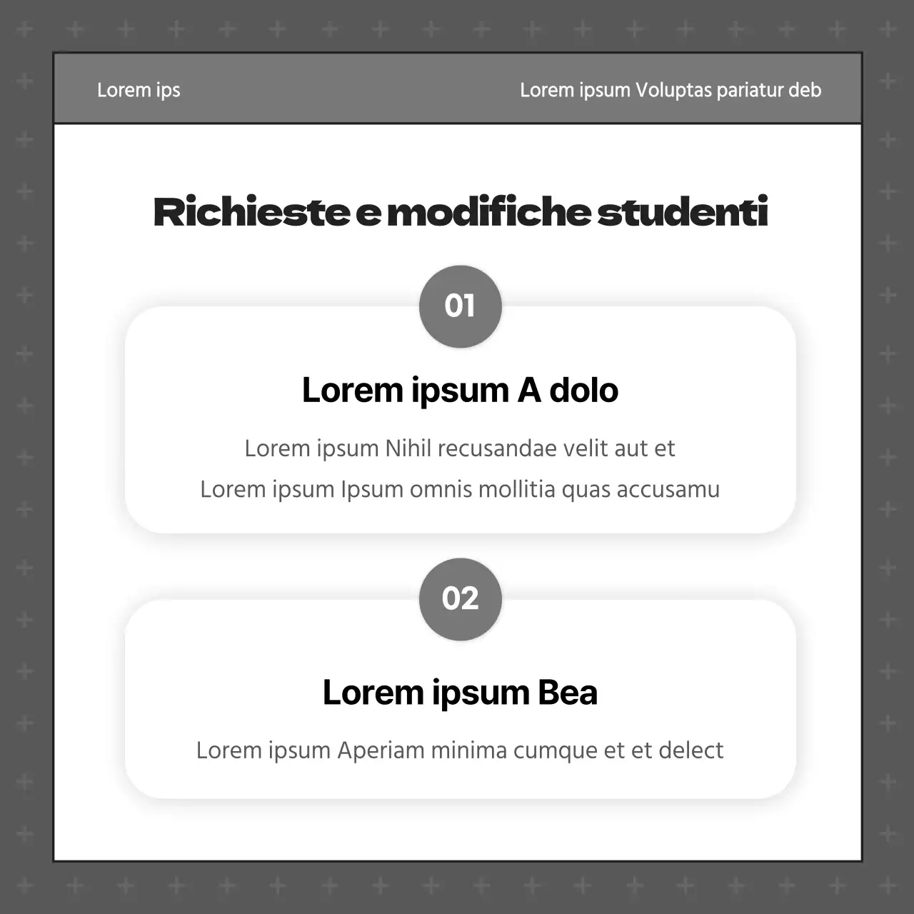 Un semplice rapporto di attività del sindacato studentesco in grigio e nero