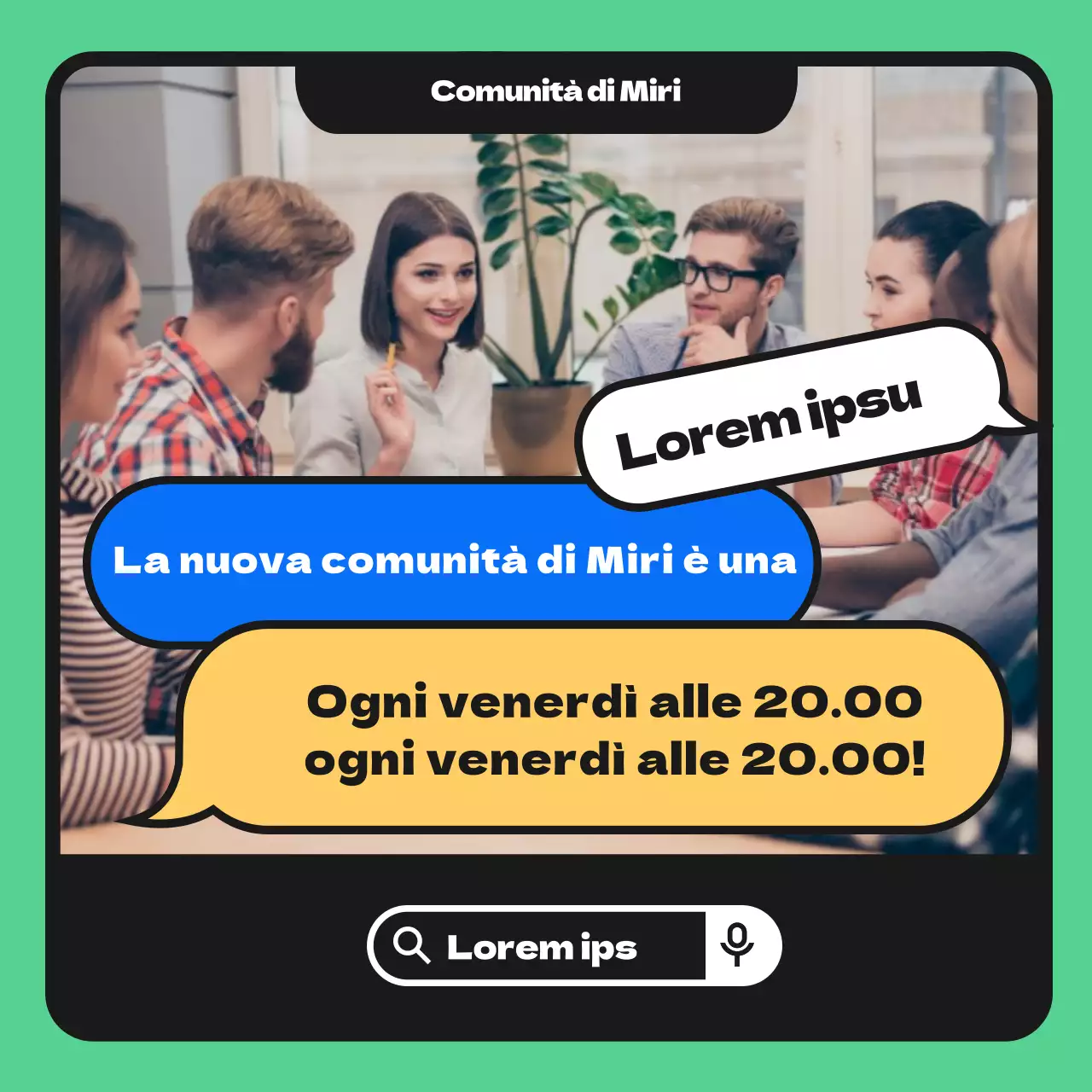 Promuovere una semplice piattaforma comunitaria verde e gialla
