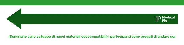Combinazione semplice e pulita di frecce e testo in verde e verde lime Stile di layout Indicazioni per il seminario