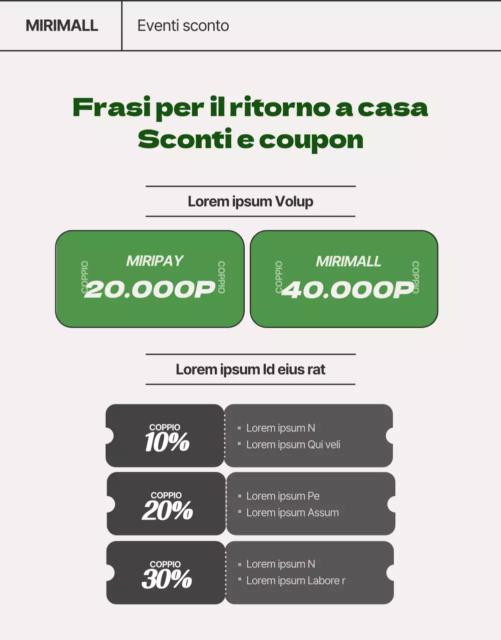 Mobili estivi in beige e verde