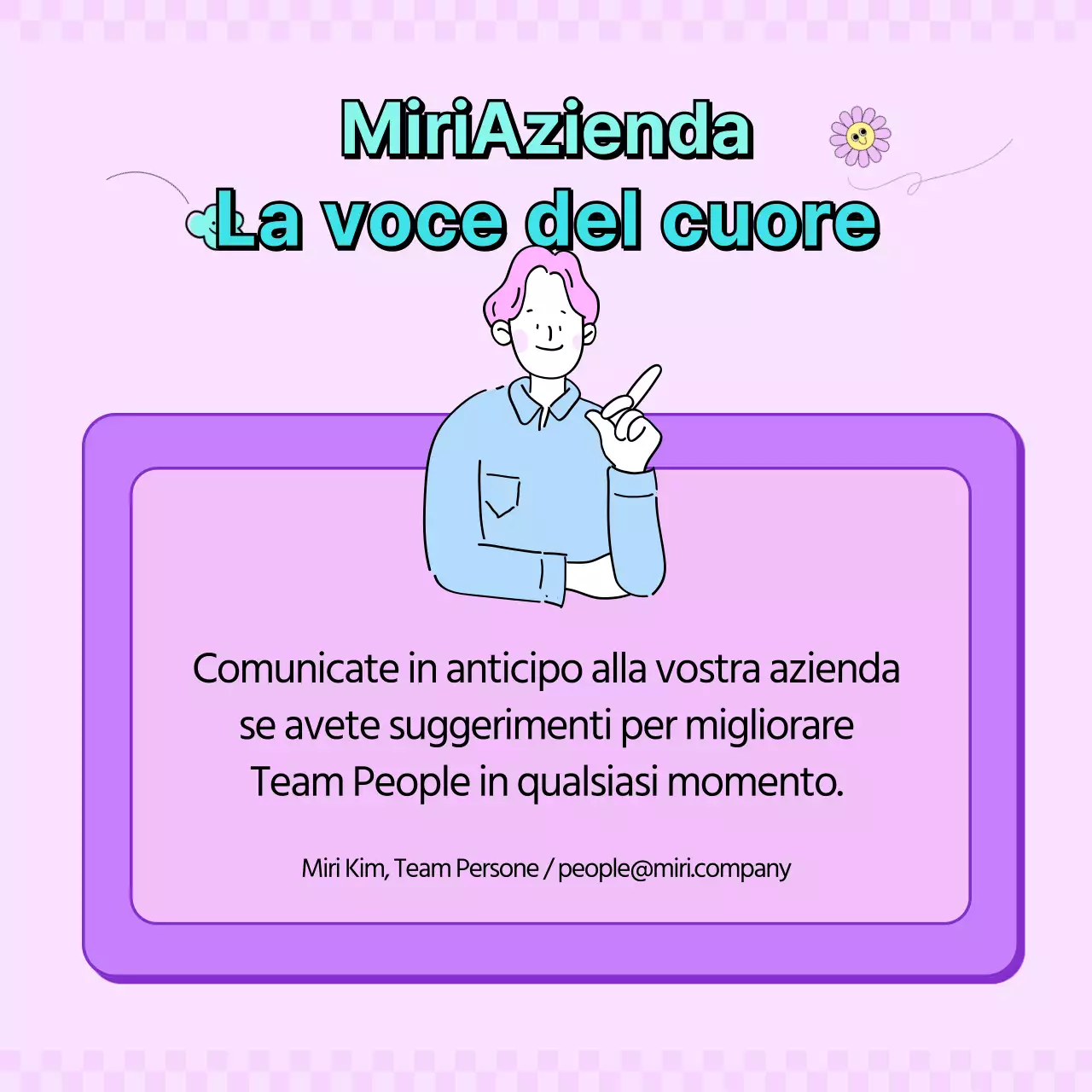 Gioco di equilibrio per impiegati di colore menta, viola e rosa CardNews