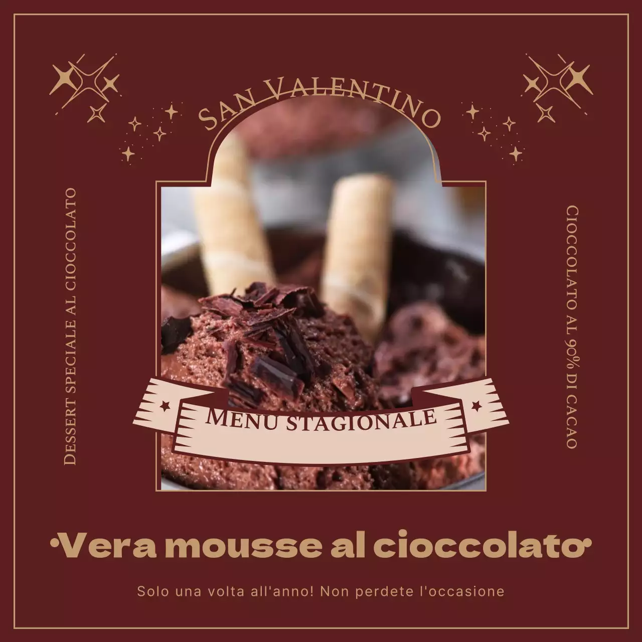 Vi presentiamo il menu dei dessert di San Valentino in rosso e oro
