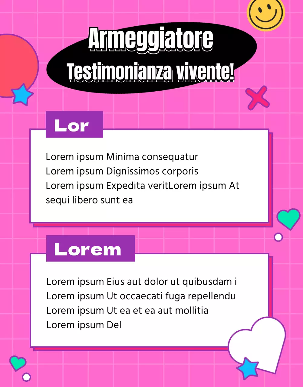 Evento casuale della scatola scritto su una lavagna rosa