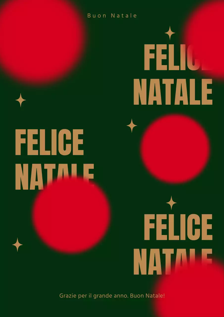Poster natalizio in verde e rosso