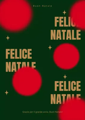Poster natalizio in verde e rosso