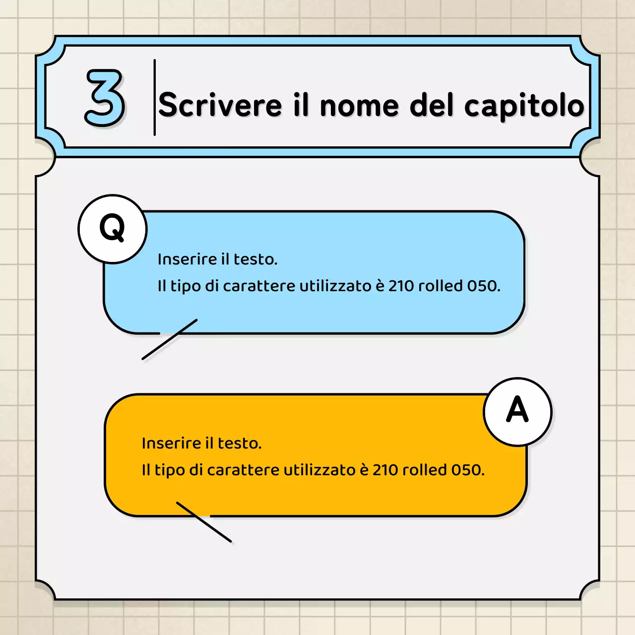 Bolle vocali azzurre e gialle e stile illustrativo simpatico