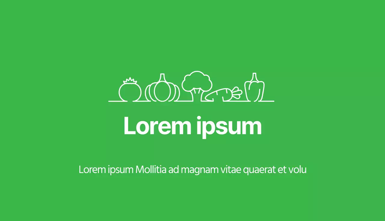 Illustrazione verde semplice negozio di verdure