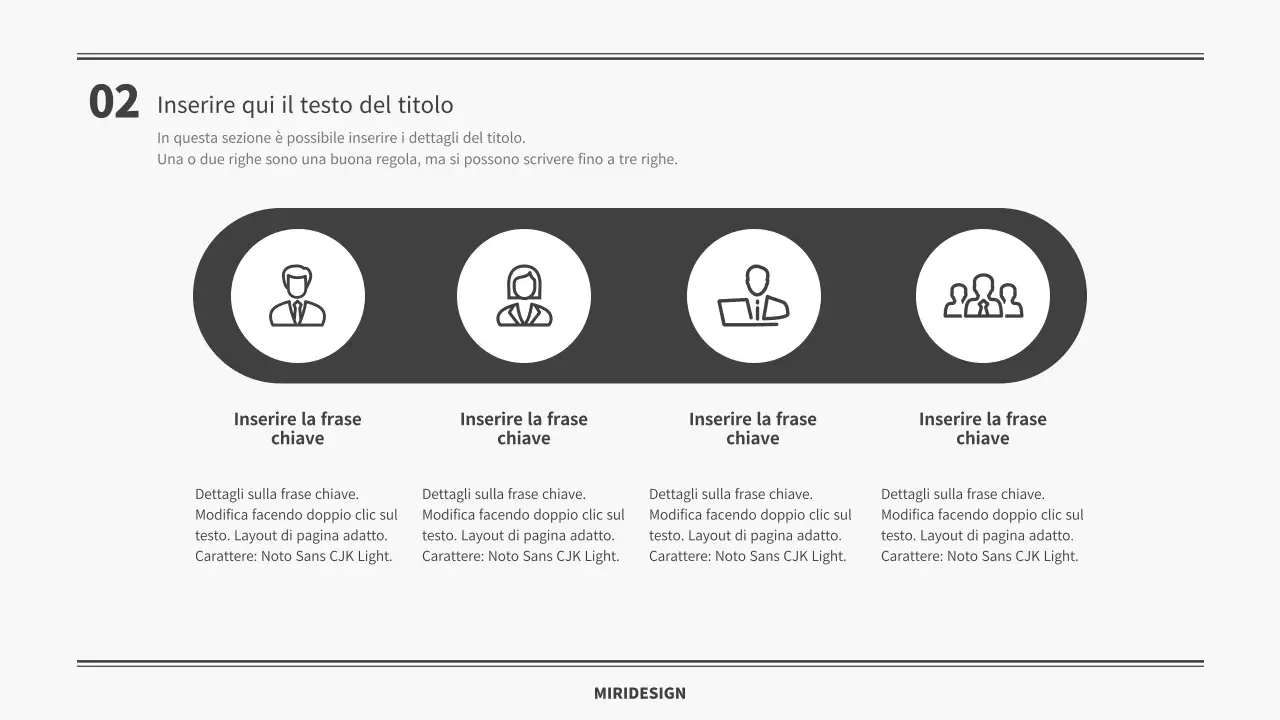 Modello di presentazione semplice e grigio