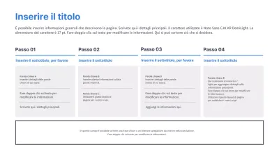 Una semplice linea del tempo in blu e grigio