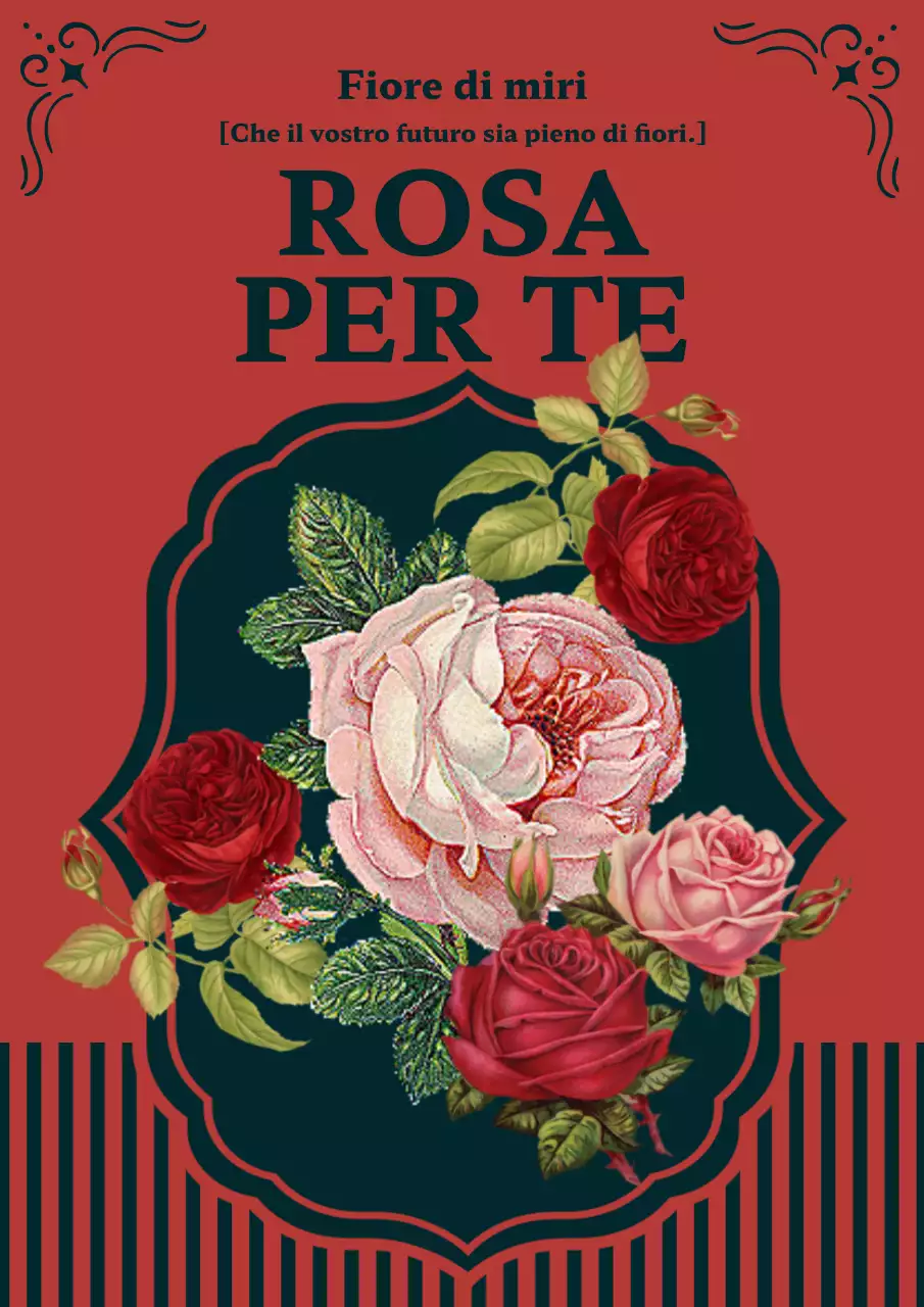 Promuovere rose in stile vintage in rosso e blu navy