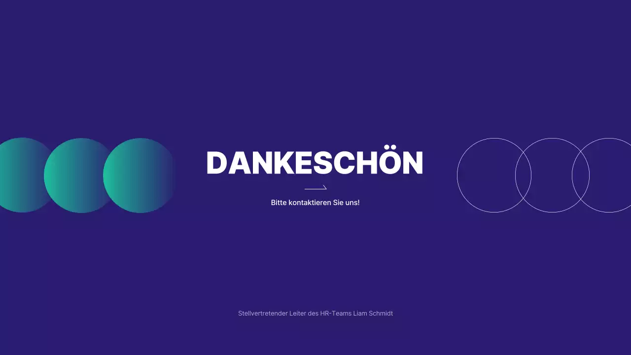 Ein organisierter Vorschlag mit einer blau gefärbten Kreisgrafik