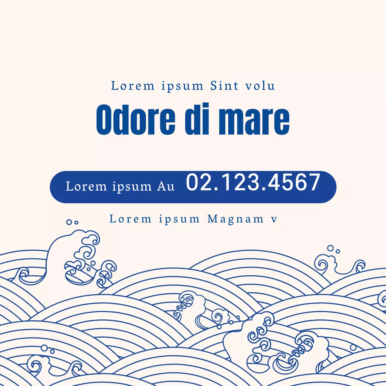 Illustrazione blu tradizionale pesce consegna corriere