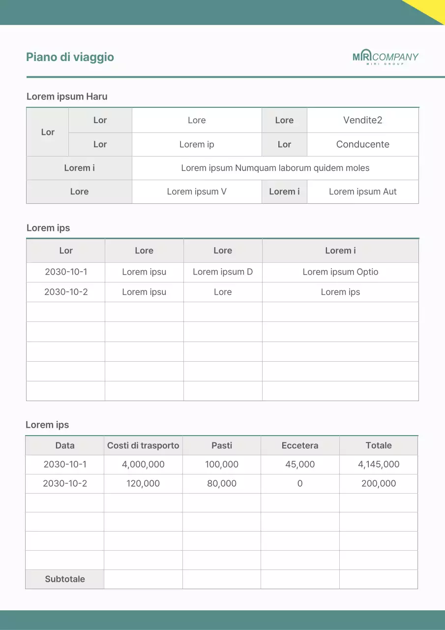 Un'agenda di viaggio pulita ed ecologica