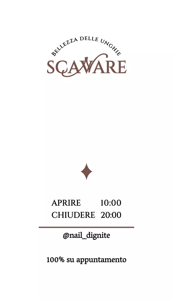Design per salone per unghie di lusso e semplice concetto in marrone e nero