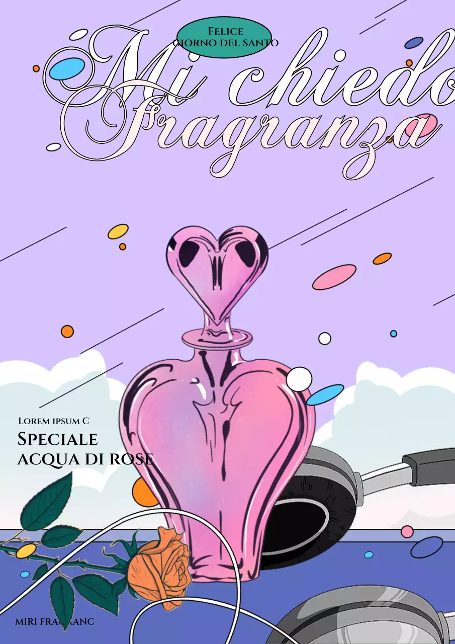 Profumo da giorno per adulti in stile pop cittadino colorato di viola