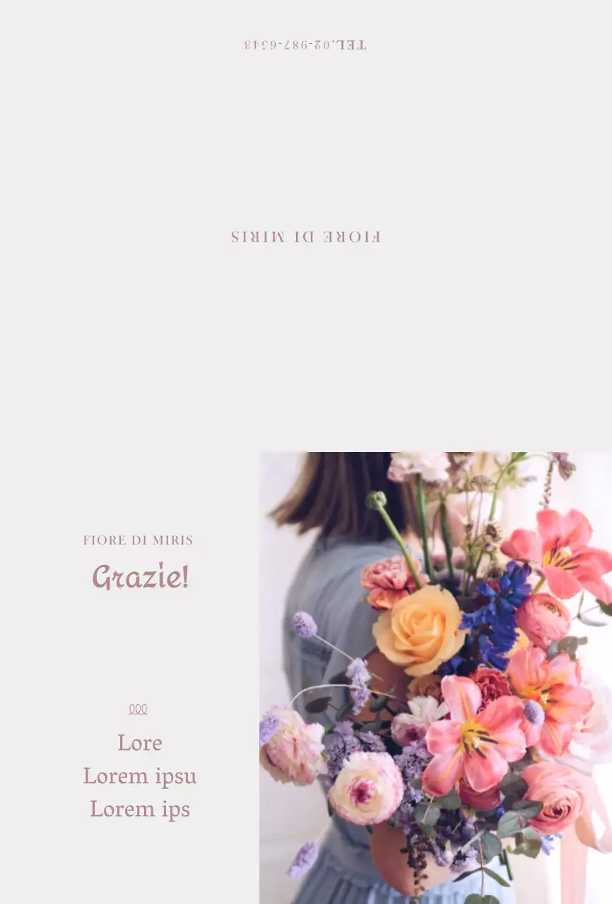 Per promuovere un fiorista in rosa vintage