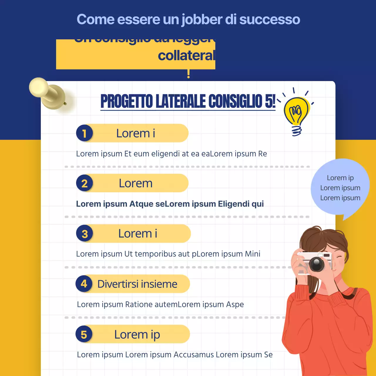 illustrazione blu concetto di lavoratore d'ufficio progetto laterale cardnews