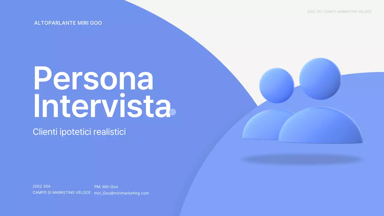 Materiale per interviste a tema forme stereoscopiche 3D blu e bianche