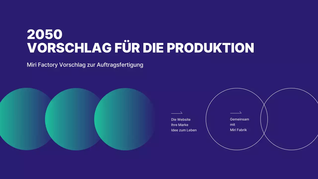 Ein organisierter Vorschlag mit einer blau gefärbten Kreisgrafik