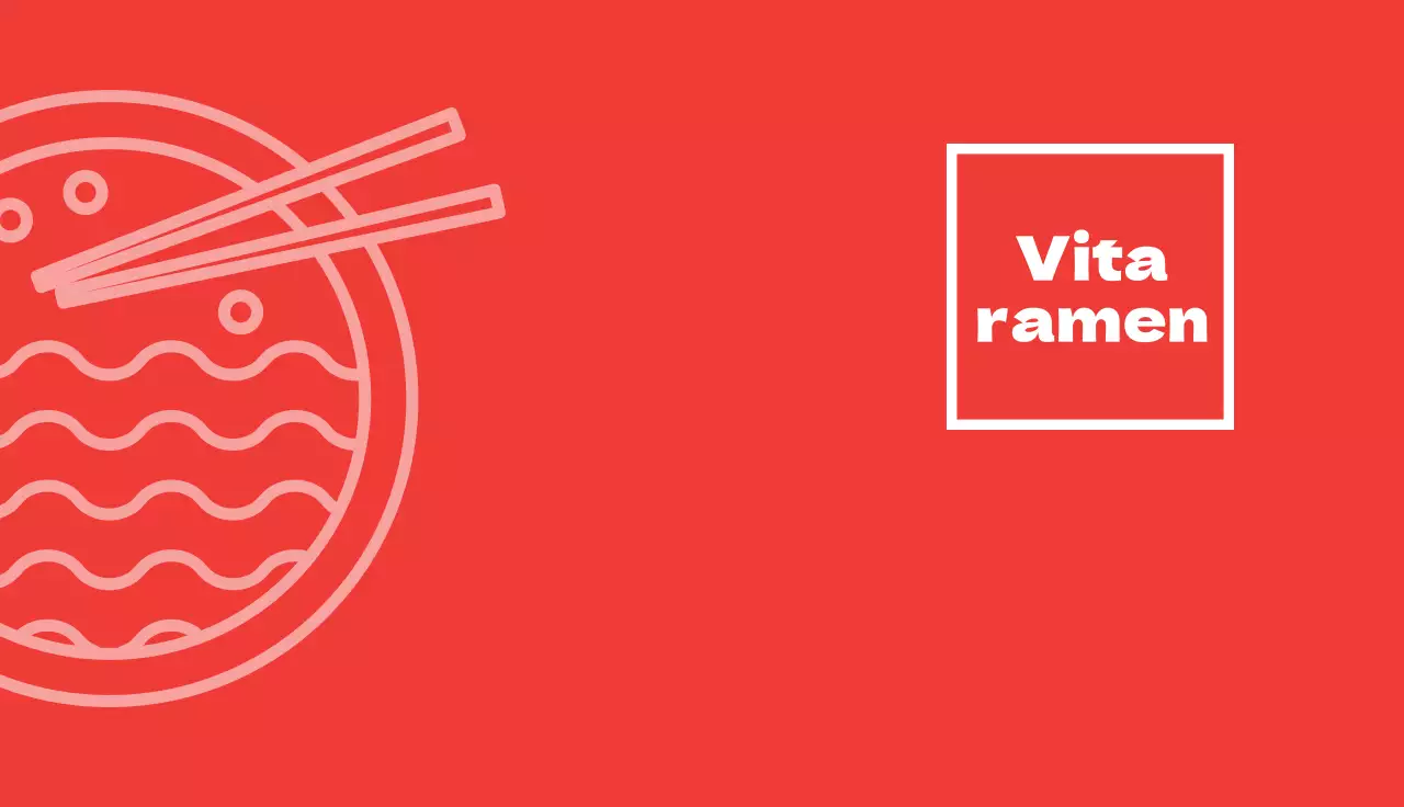 illustrazione rossa ristorante semplice ramen