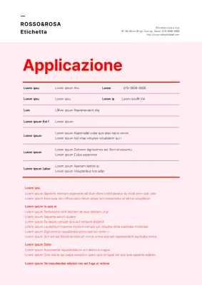 Formattazione del documento di restituzione del rivenditore in rosa-rosso
