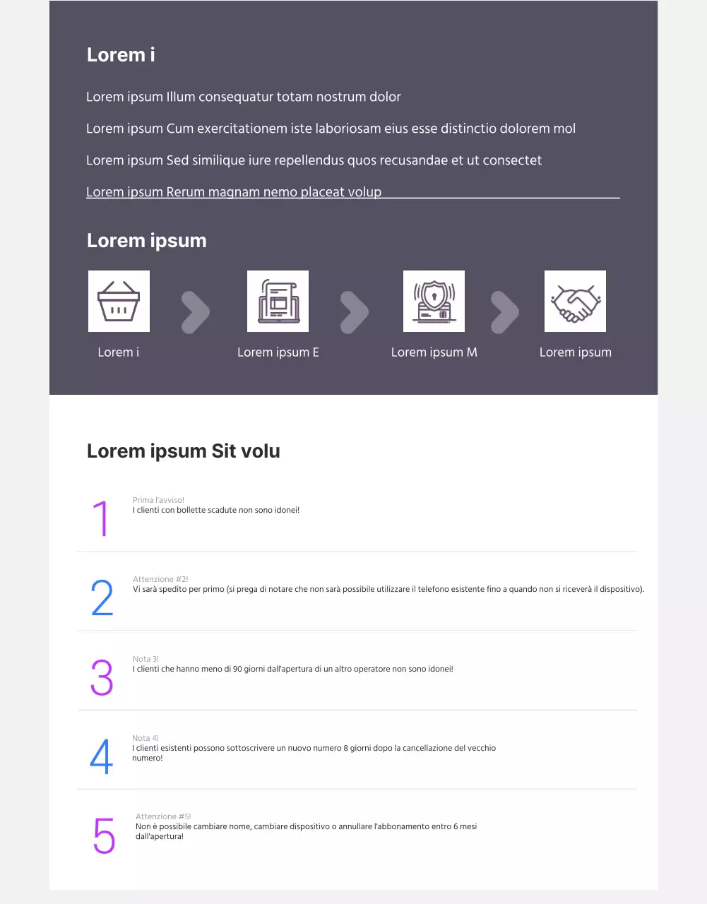 Pagina dei dettagli del vettore