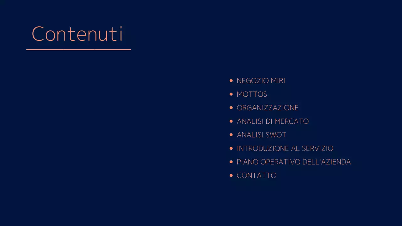 Un business plan navy, audace e pulito