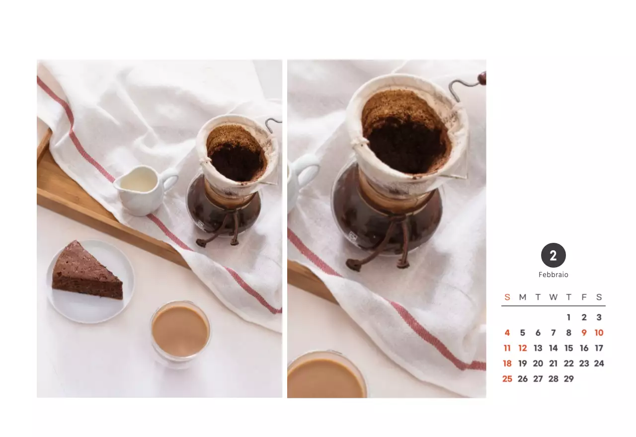 Un caffè sentimentale bianco e marrone