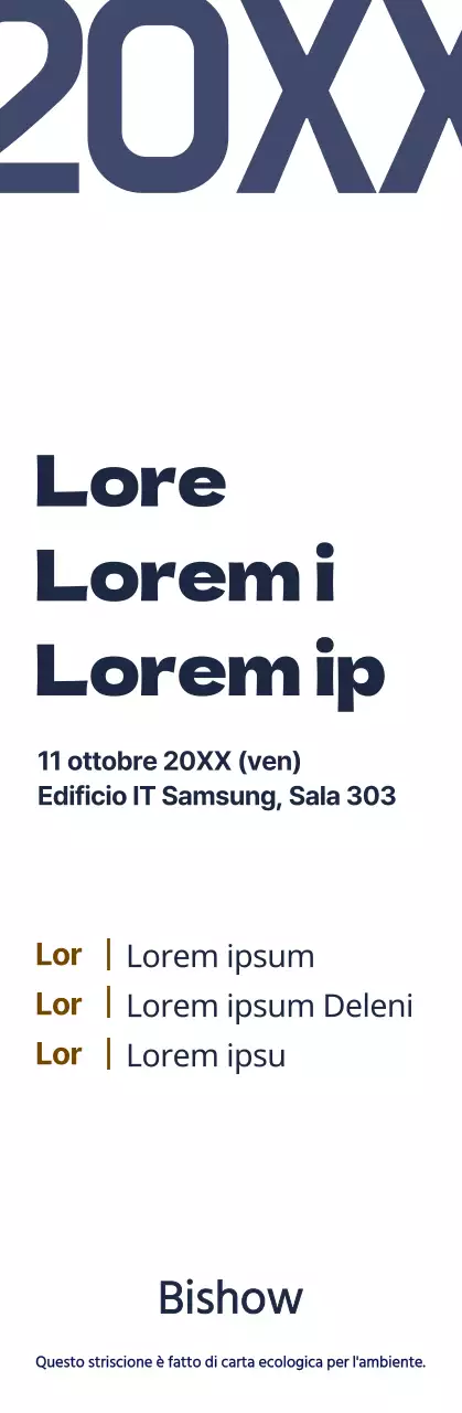 Stile semplice in blu navy e marrone Informazioni per la conferenza autunnale