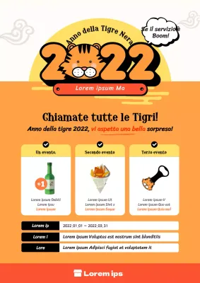 Eventi al ristorante per il Capodanno con i simpatici personaggi dei draghi blu e gialli