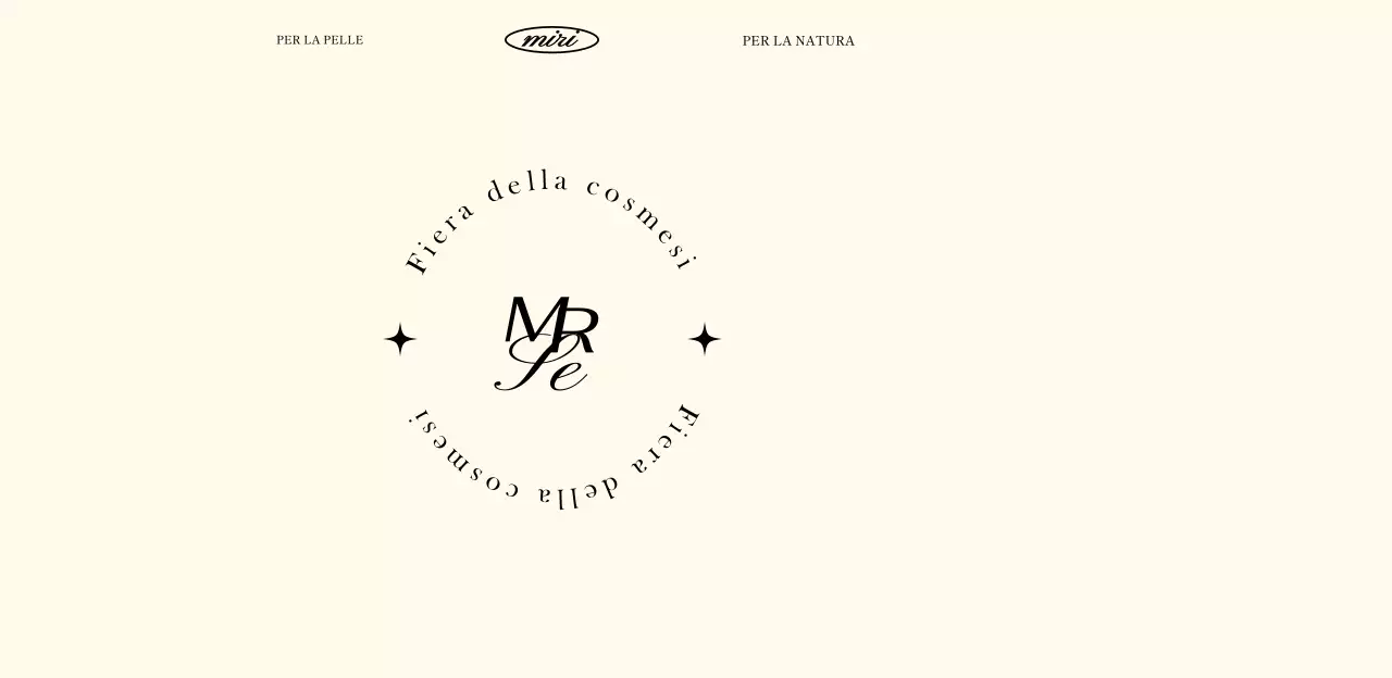 Una lussuosa fiera di cosmetici in beige e nero