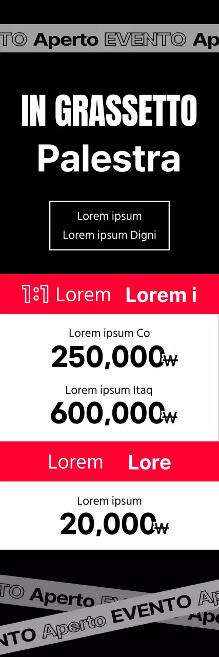 Promuovete l'apertura della vostra palestra in nero e rosso